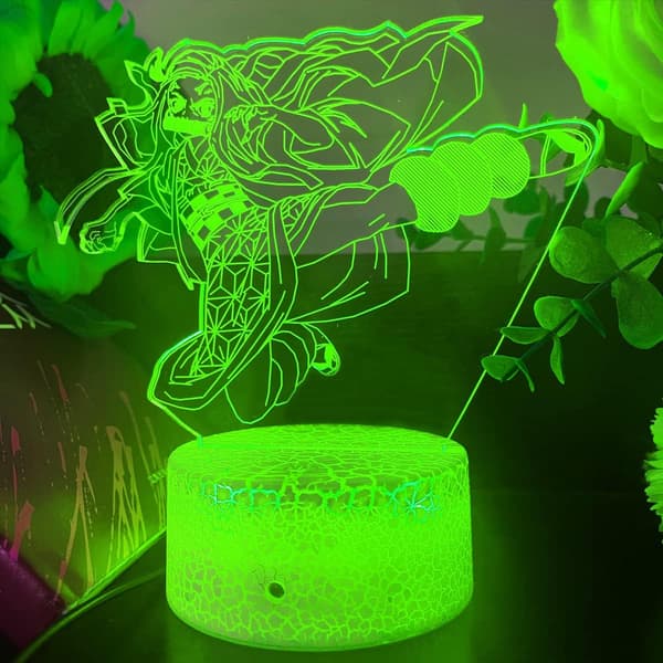 3D Illusions Natlampe, Anime Lampe med 7 Farver til Børn
