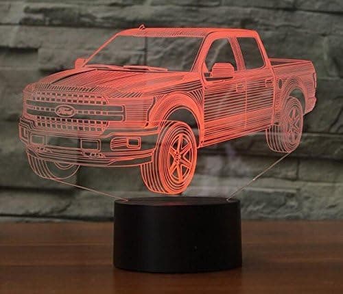 3D Lastebil Bil Nattlys Bord Skrivebord Optisk Illusjon Lamper 7