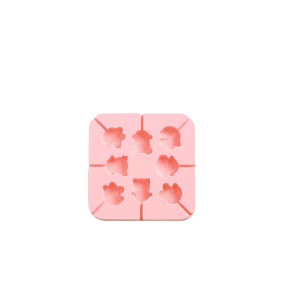 2PCS Lollipop Silikonform Frukt Djur Cartoon Hemlagad