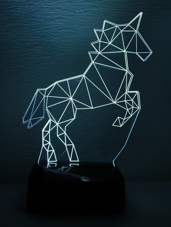 3D Natlampe 9'' Lampe Touch-Switch LED 7 Farver Dekor/Indo