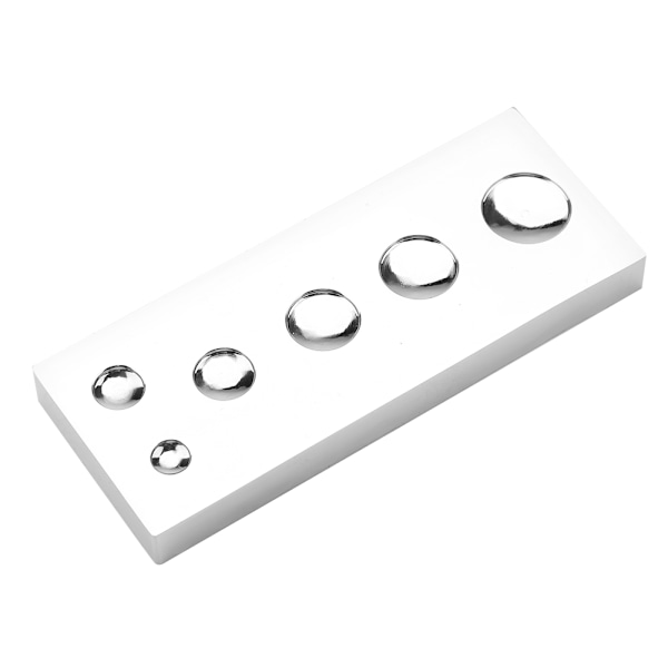6 Hullers Snap Nitte Fastener Knapper Holder Montering Base Installationsværktøj til Læderhåndværk