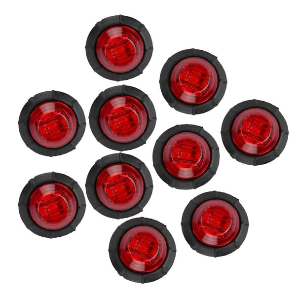 10 stk. 10-30V 3 LED Signal Lys Indikatorlampe Sidemarkørlys til Lastbil