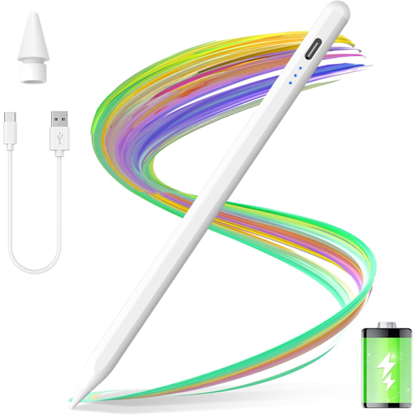 Styluspenn for iPad, Apple Pencil for iPad 9. generasjon, iPad Mini 6. generasjon, Apple Pen for iPad 2018-2022, iPad Pro 11'' og iPad Pro 12'' 3/4/5 Gen, iPad