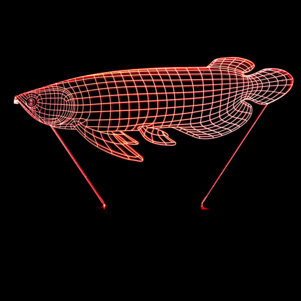 Gullfisk 3D Nattlys med Fjernkontroll og Berøringskontroll, Flere