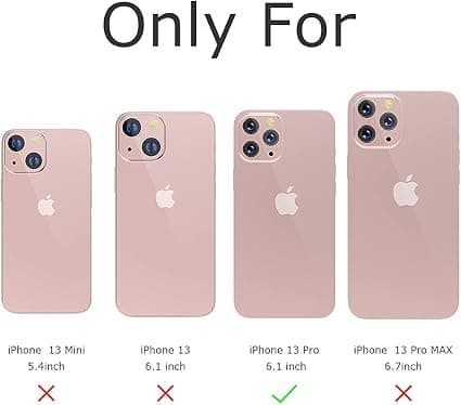Kompatibel med iPhone 13 Pro-deksel, Klar deksel for iPhone 1