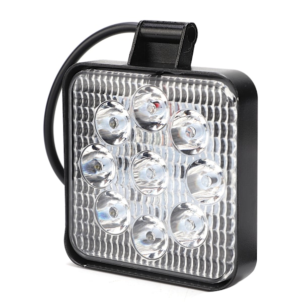 27W 9LED Kvadratisk Mini Arbeidslys Ekstra Lampe Bil Motorsykkel Modifikasjon Frontlys Svart