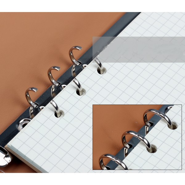 A6 Påfyllningsbar Faux Läder Resenär Notebook Binder Journal