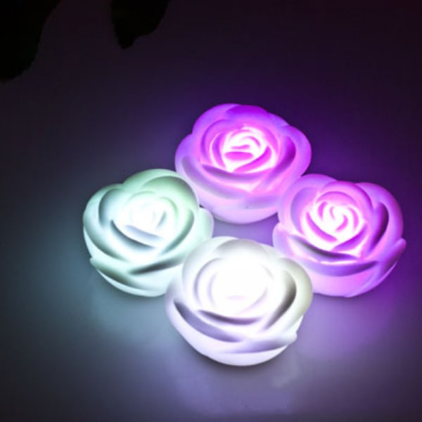 LED Lysende Tilbehør - Lysende Roser, Lysende Blomster, Natlys, LED Hår, Funklende LED Lysende Legetøj（6STK）