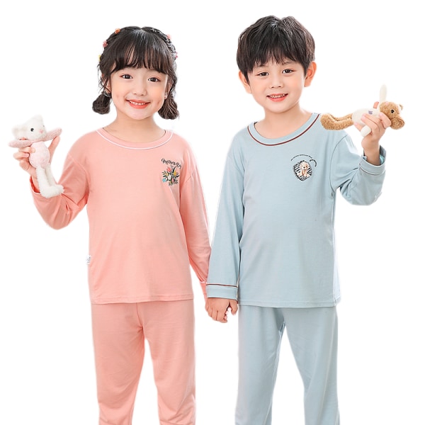 Flickor och pojkar pyjamas mysiga pyjamas flickor,XL (blå）