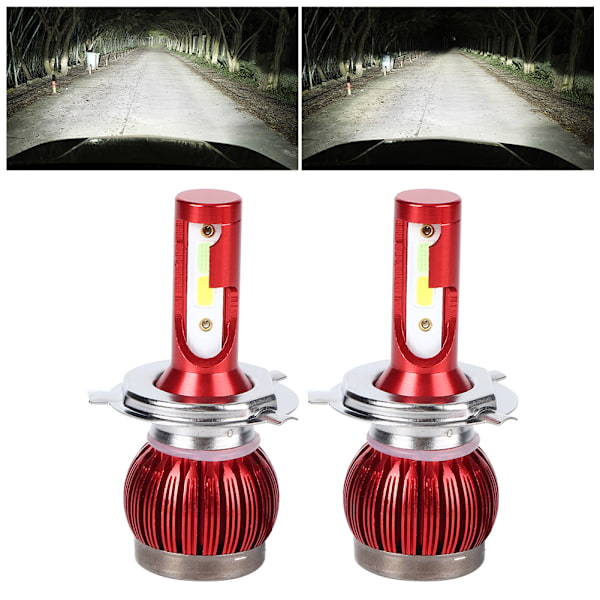 2 kpl FS35 H4 6000K/8000K 36W Auton COB LED-ajovalot 8000LM Sumuvalot