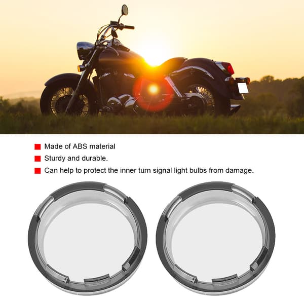2 st Motorcykel Transparenta Kulaformade Blinkerslampor Skyddande Kåpa (Grå)