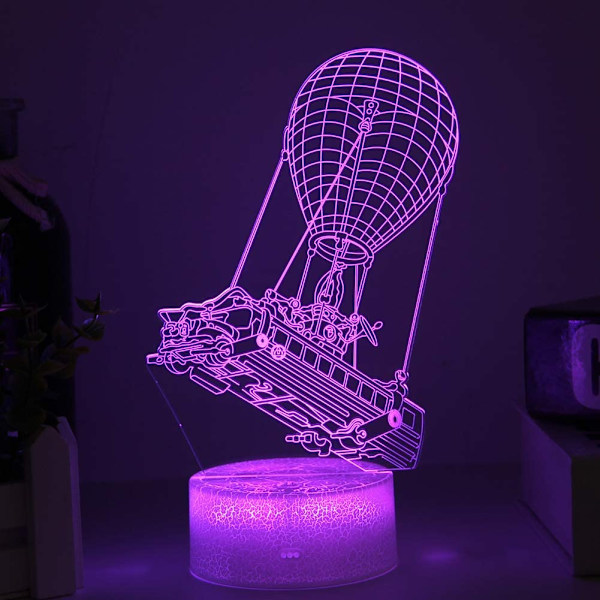 3D LED nattljus illusion lampa RGB färgförändring med 16