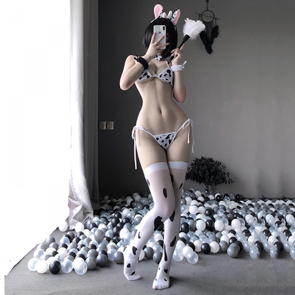 Seksikäs crop-toppi, tuhma alusasu, anime-cosplay-asu A147