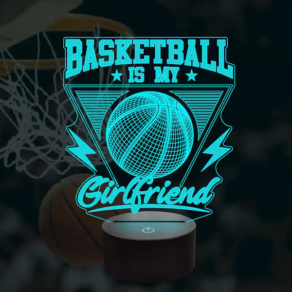 3D Basketboll Nattlampa Bakbräda Illusion Hooplampa för Barnrum Hem