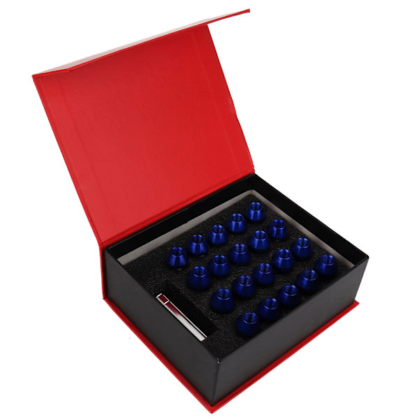 20 kpl M12 x 1,5 MM Universaali Alumiini Autopyörän Pulttien Lukituspultit (Sininen)