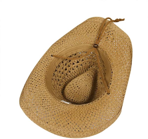 Stråhat Dame Herre Cowboyhat Strand Slap Sun Hat Brim Sum A
