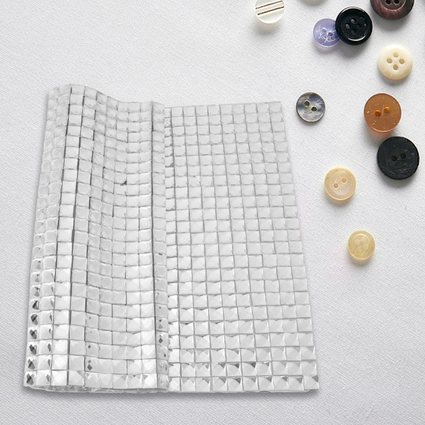 24*40cm Hotfix Rhinestone Sheet Banding Mesh Trim Sheet DIY Dekoration Tillbehör(Square 8mm)