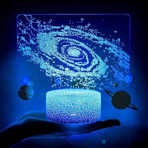 3D Optisk Illusjonslampe Tre Mønster Univers Rom Rommann