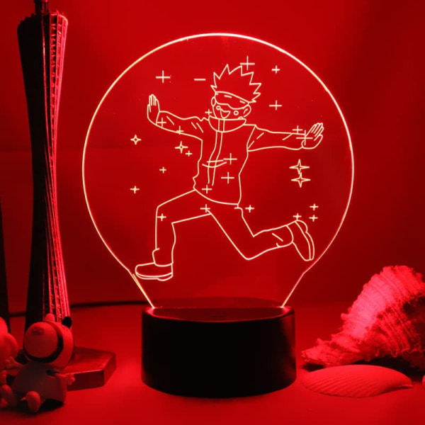CLYARTPS Anime Jujutsu Kaisen LED-lampa Satoru Gojo för barn