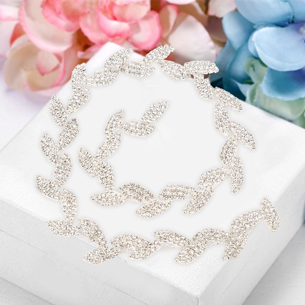 1 meter 1,5 cm bred Rhinestone Ribbon Treblad Design AAA Diamond Wrap Roll Dekorasjon