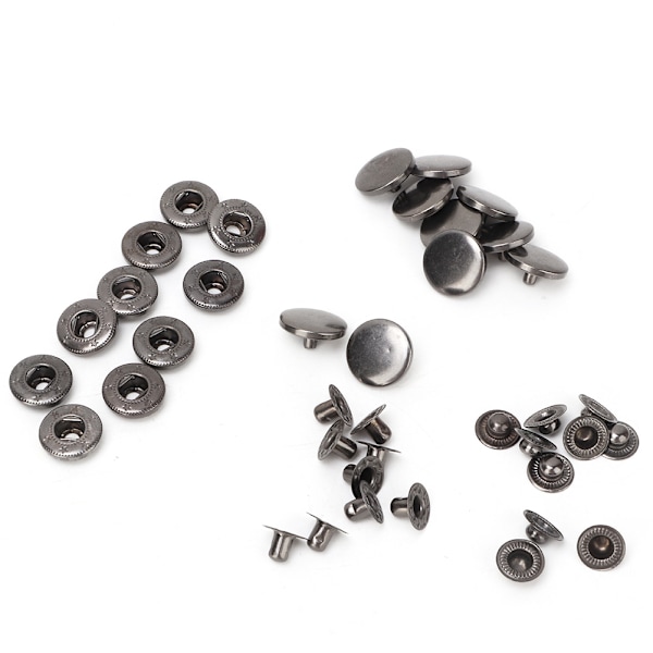 10 stk 15mm Metall Trykknapp Snap Button Feste Klær Tilbehør #3