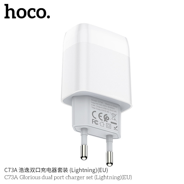 hoco. C57A Europæisk standard PD+QC3.0 hurtig oplader TYPE-C til