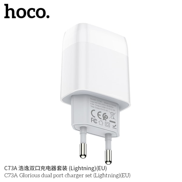 hoco. C57A Europeisk standard PD+QC3.0 snabbladdare TYPE-C till