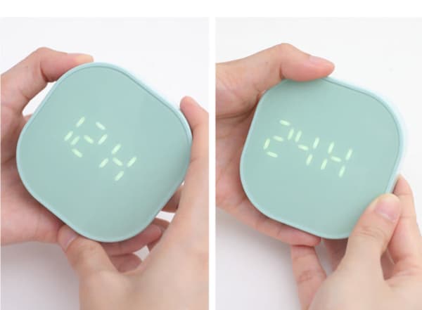 Elektronisk timer med dubbla temperaturvisningar, två uppsättningar av alarmklocka inställning timer, magnetisk kökstimer. (Grön)