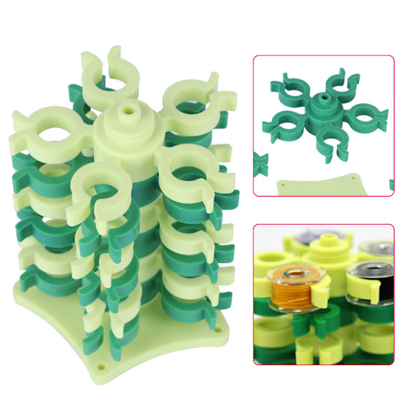Bobbin Stack Tower Organizer Syverktyg Förvaring Hållare Stativ Box Plast