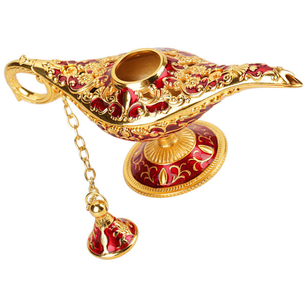 Metallskåret hul legendelampe hul Aladdin magisk ånd lys ønskepotte dekor (#1)