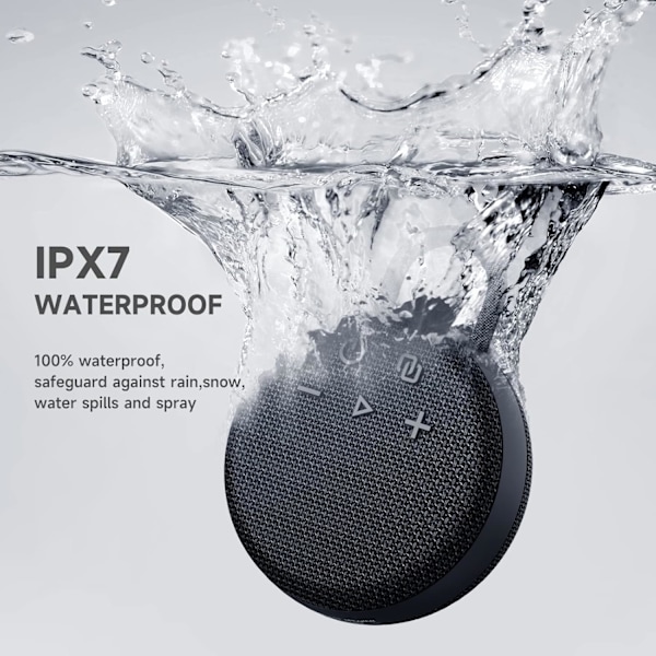 Bluetooth Højttaler, Brusebadshøjttaler med True Wireless Stereo, Bluetooth 5.2, 25 timers afspilningstid til Kajak, Strand, Rejse, Pool