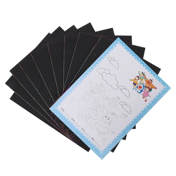 10 st Scratch Paper Unik Hand Making DIY Målningspapper Scratch Ritbok