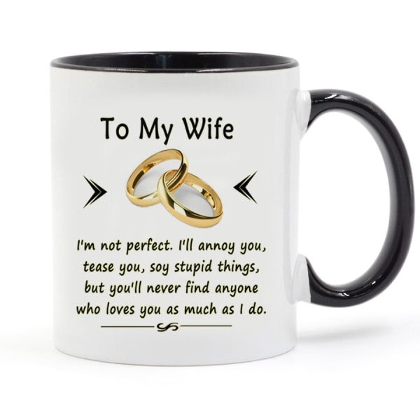 Till min fru Kaffe Mugg Frukostmugg Rolig Kaffe Mugg 11 Ounces Inspirerande Och