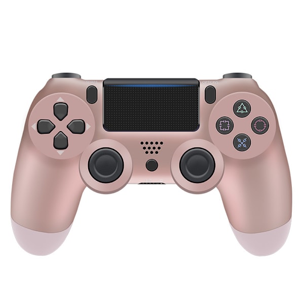 Trådlös Bluetooth 4.0 Vibrerande Gamepad med Ljus för PS4 Pink