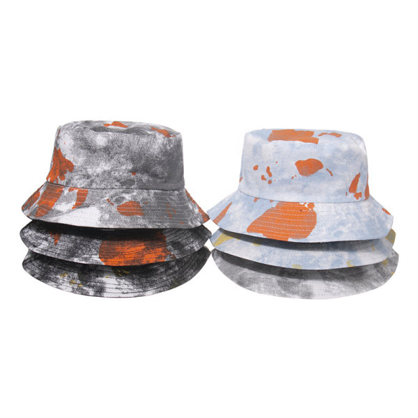 Unisex Bucket Hat Print Vändbara dubbelsidiga solhattar
