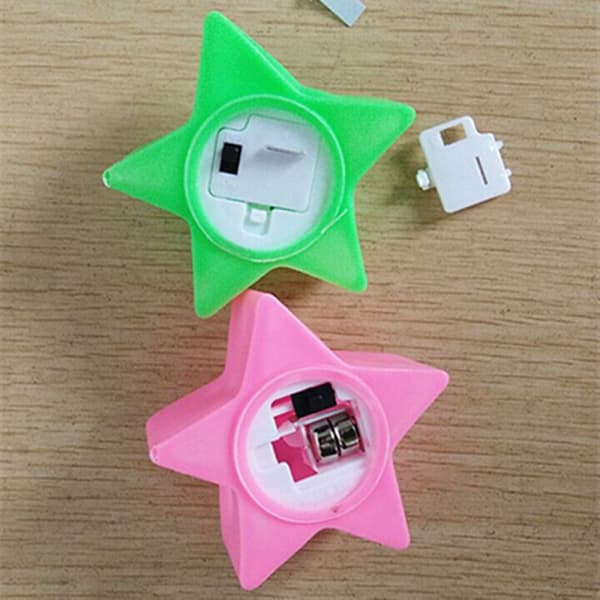 Sød Pentagram Farverig Lille Nattelys LED Pentagram Lys