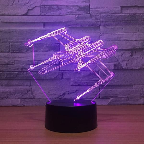 Natlampe 3D Led X-Wing Modellering Natlampe Touch-knap