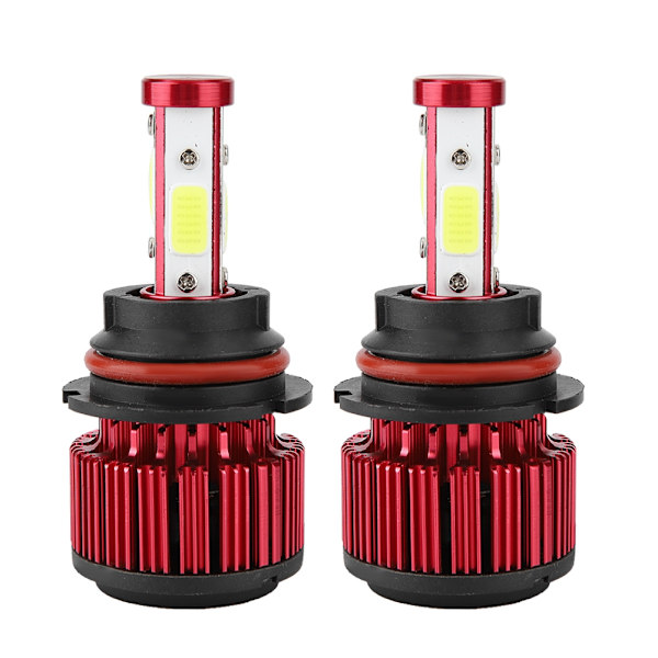 1 Par X6-COB Bil LED Hovedlys H4 H7 H11 H13 5202 9004 9005 9006 9007 9012 Hovedlampe (9004)