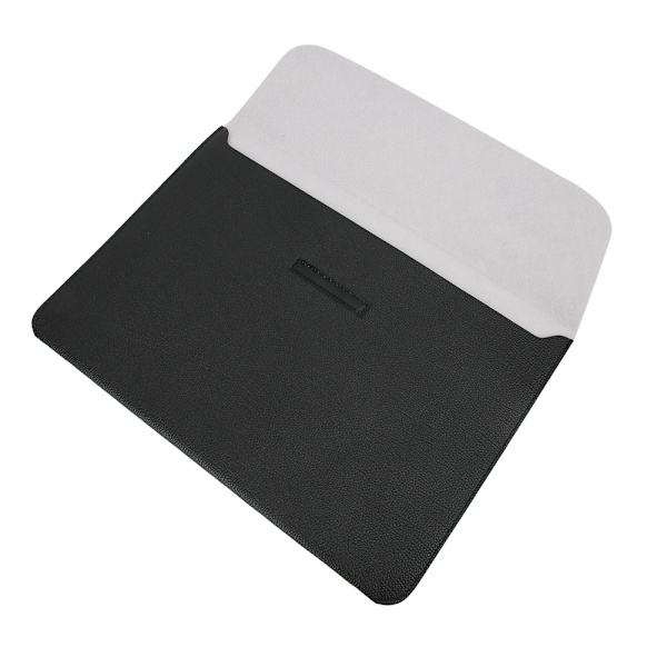 Laptop Sleeve Case Soft PU Læder Computer Beskyttende Håndtaske med Krog og Loop Fastener12in