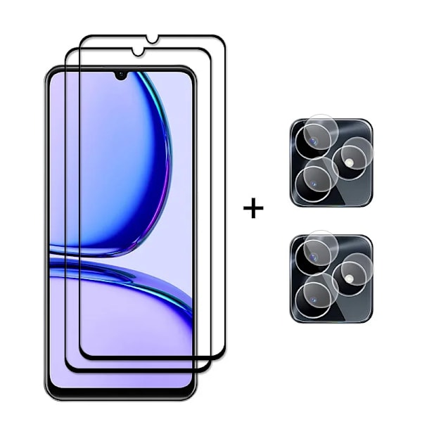 För Realme C53 Härdat Glas Full Cover Skärmskydd