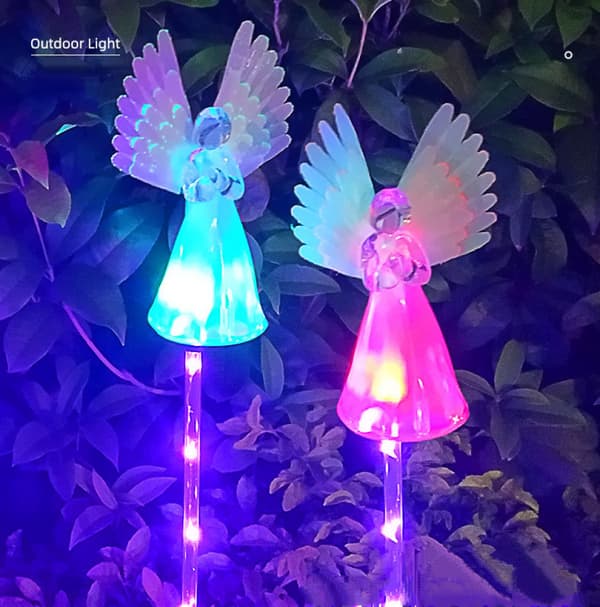 Udendørs solcellelamper, 2 pak solcellehavelamper, vandtætte 2 Pack