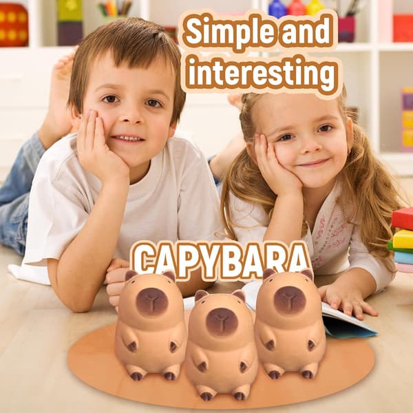 Capybara Squishy Stressbolde til børn og voksne, bløde Capybara dejbold klemme sensoriske fidget legetøj, søde festgaver og klasseværelse