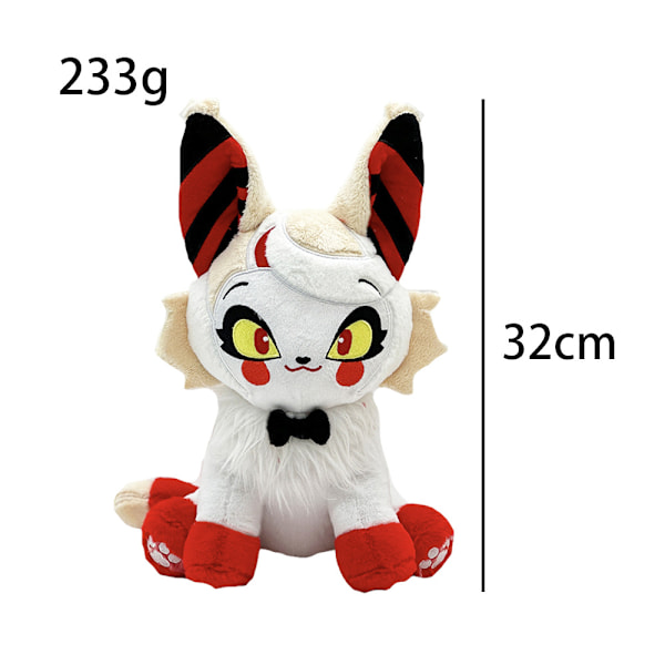 2024 Ny Hazbin Animation Plysch, 9,8 tum söt Hazbin Animation karaktärsdocka, mjuk plyschdocka för barn vuxna, födelsedag, tecknad film spelälskare present White