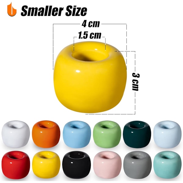 Snygg Mini Keramik Tandborsthållare Stativ för Badrum Toalettbänkar (Gul 2-pack) 2Yellow