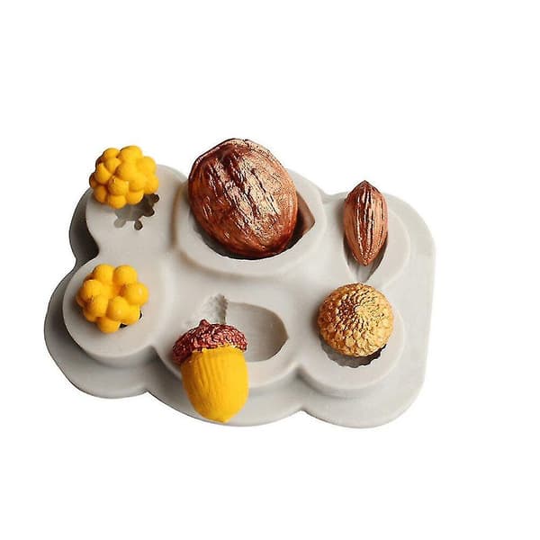 3D Fondantform Simulering Valnøtt Nøtt Silikonform Sjokolade