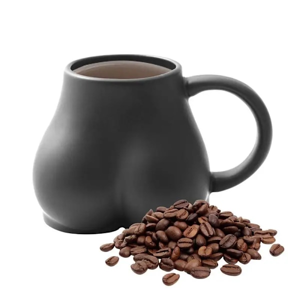 Keramisk Numse Krus Numse Krus Kaffekop Sjov Tekop 300ml Numse Keramisk Kaffekrus Balde Krus Kop til Kaffe Mælk Te black