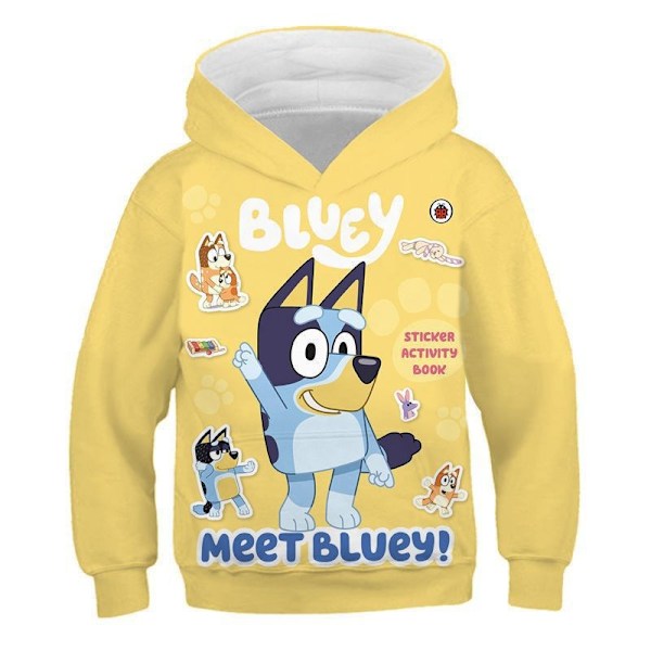 2024 Ny Blå Blå Blå Bingo Söt Pojkar Hoodie Realistisk 3D Tryckt Grafisk Huvtröja Flicka Yellow 4XL