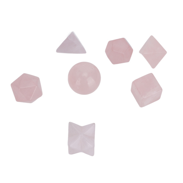 7 st chakra helande kristaller geometriska mönster form halvädelsten dekorativa positiva energikristaller prydnad rosa