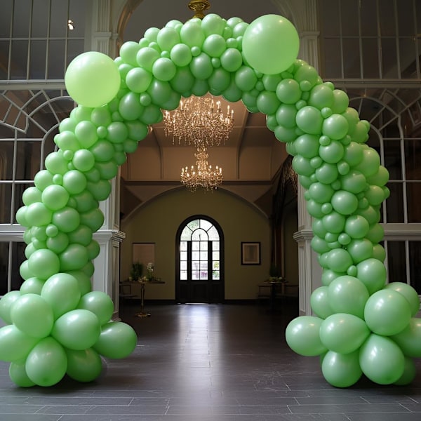 130 stk. grønne balloner i forskellige størrelser 18\" 12\" 10\" 5\" ballonbue guirlande sæt perfekt til fødselsdagsfest, dimission, babyshower, bryllup, ferie D Green