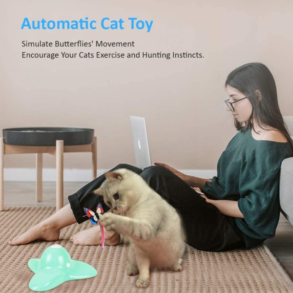Katt leksaker, interaktiv katt leksak fjäril rolig övning Elect